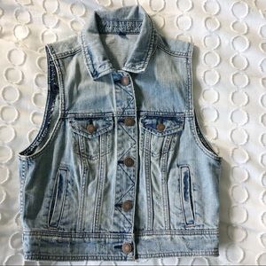 american eagle denim vest